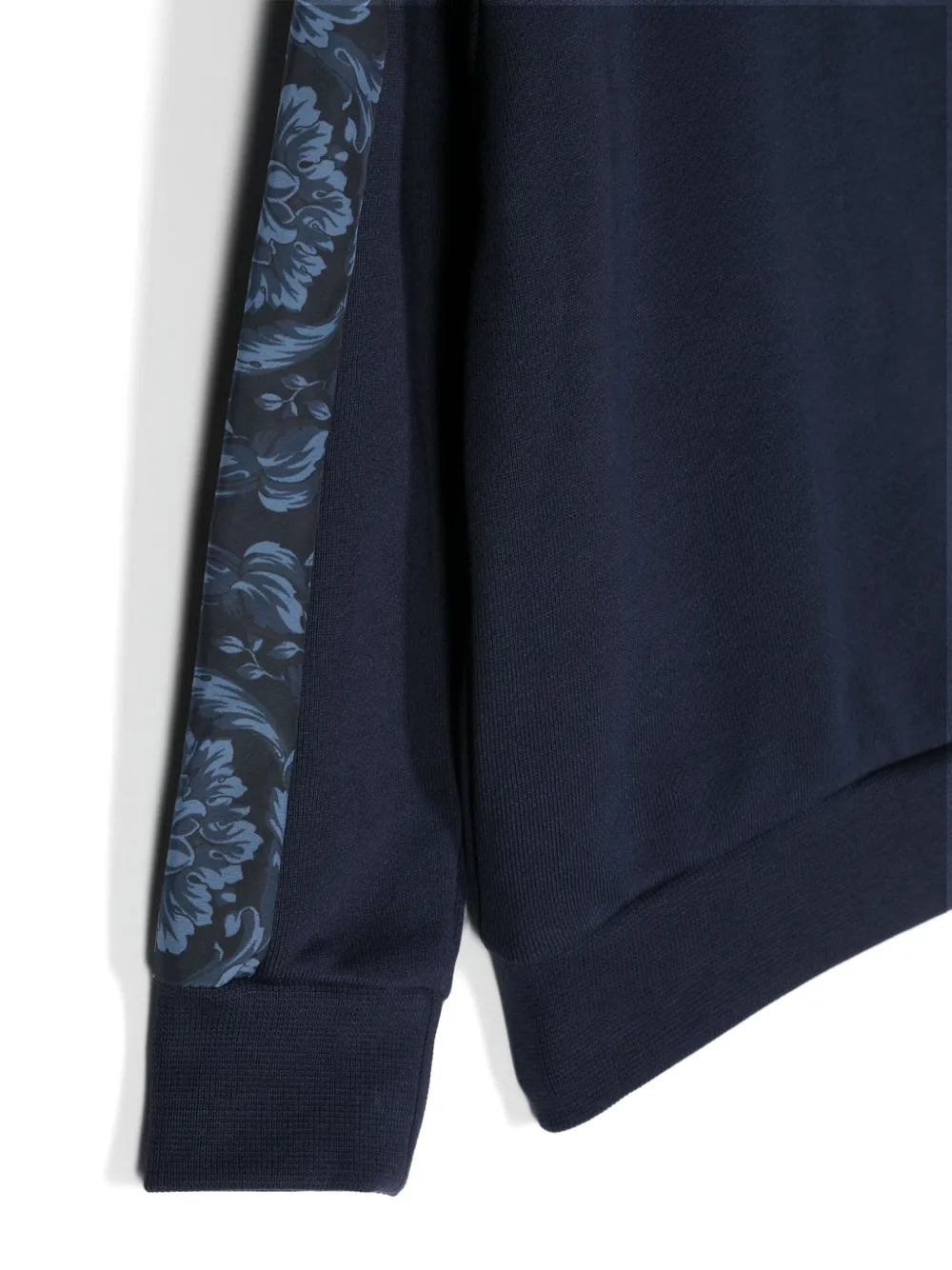 Shop Versace Medusa Head-embroidered Zip-up Hoodie In Blue