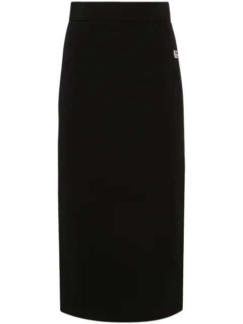 Dolce & Gabbana logo-plaque midi skirt