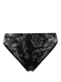 Versace Barocco-print satin briefs - Black