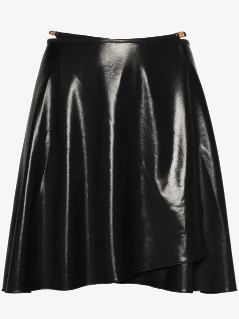 Versace lamé-effect wrap miniskirt
