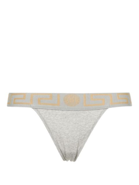 Versace Greca-waistband jersey thong