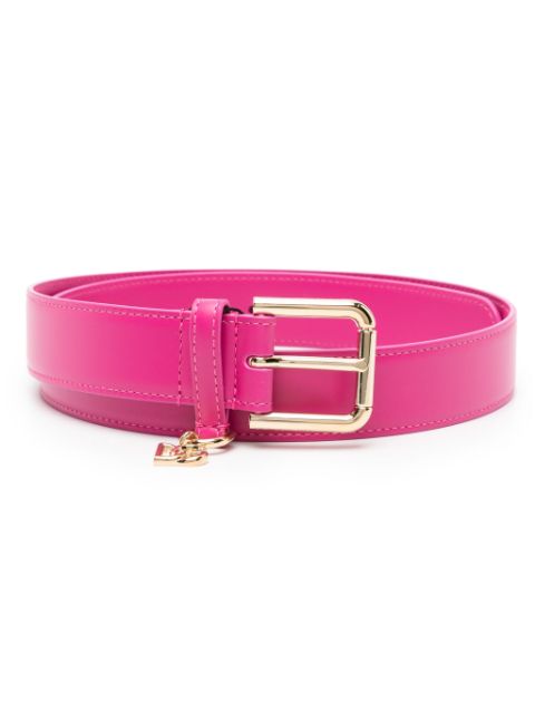 Dolce & Gabbana logo-charm leather belt Women