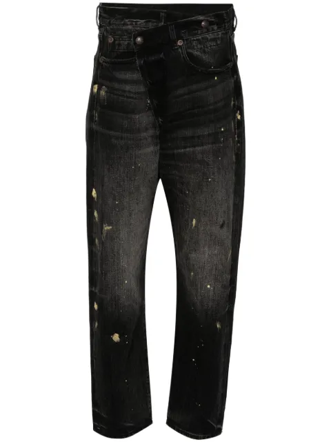 R13 jeans rectos con tiro medio
