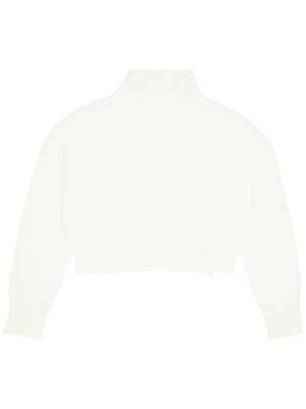 MM6 Maison Margiela high-neck cut-out Jumper | White | FARFETCH RO