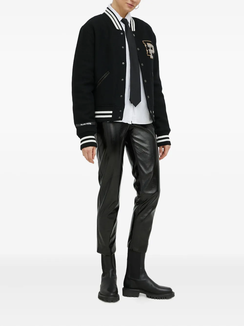 Filling Pieces varsity-style logo-patch bomber jacket | Bomber Jackets | Image 2