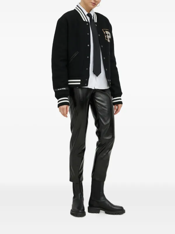 Filling Pieces varsity-style logo-patch Bomber Jacket | Black 