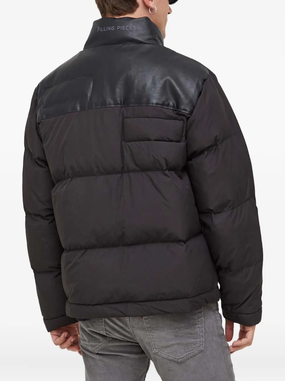 Filling Pieces Donsjack met vlakken Zwart
