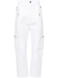 Balmain straight-leg canvas cargo trousers - White