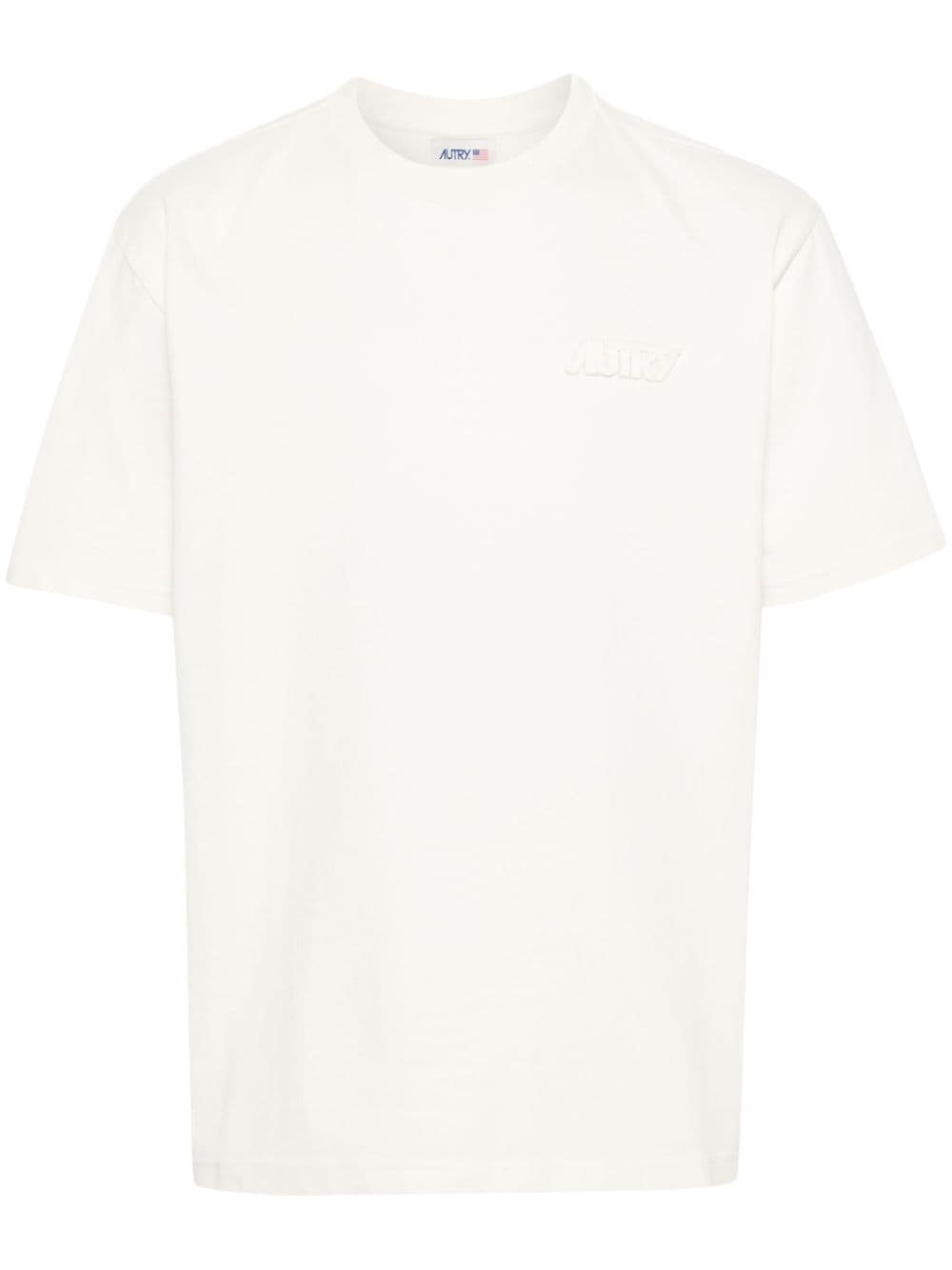 Autry Main Logo-patch Cotton T-shirt In White