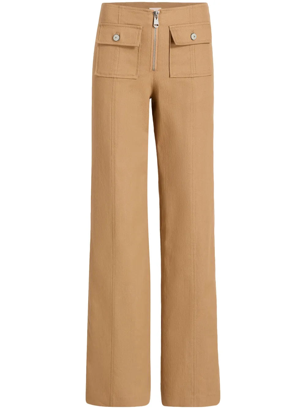 Cinq A Sept Azure broek met wijde pijpen Beige