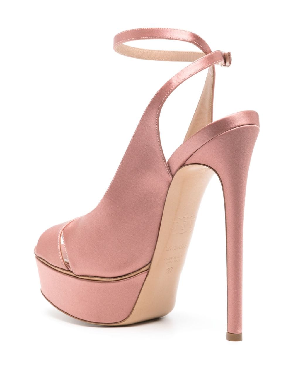 Shop Casadei Flora Jolly 155mm Satin Sandals In Pink