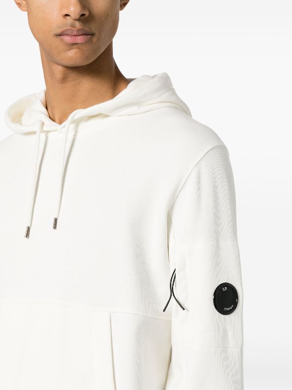 Cp company white online hoodie