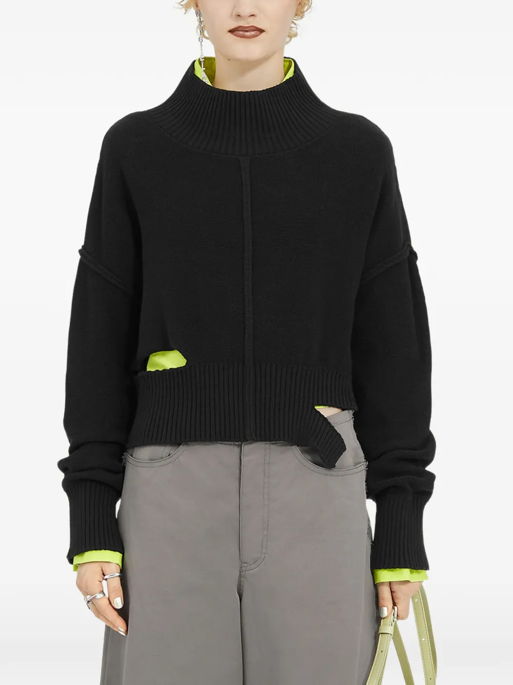 MM6 Maison Margiela Trui met hoge hals Zwart