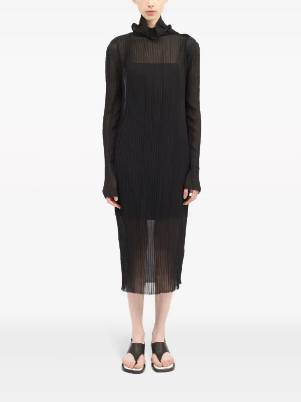 【１着でも送料無料】 ロングスリーブ Margiela Maison MM6 ドレス ブラック | ワンピース