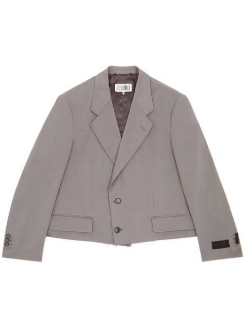 MM6 Maison Margiela raw-hem single-breasted blazer Women