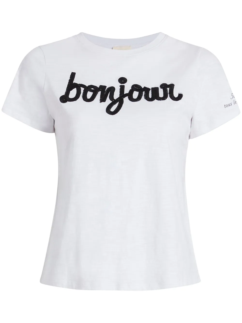 Cinq A Sept Bonjour T-shirt van biologisch katoen Wit