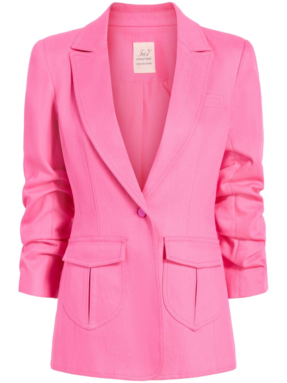 Cinq À Sept Louisa Single-breasted Blazer In Electric Pink