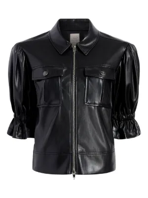 Claudie Pierlot レザー ライダースジャケット | ブラック | FARFETCH JP