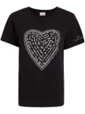 Cinq A Sept Love Letter Heart T-shirt - Black
