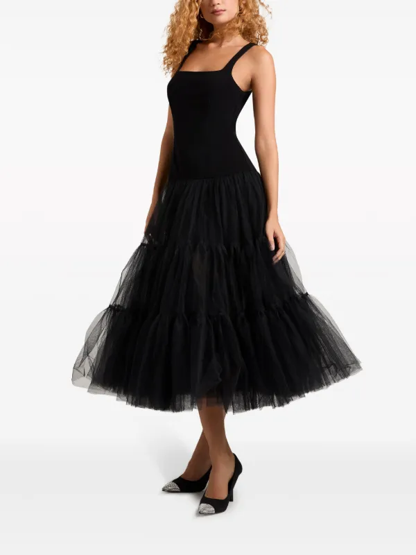 Cinq A Sept Robe En Tulle Carolina Volants Superpos s Farfetch