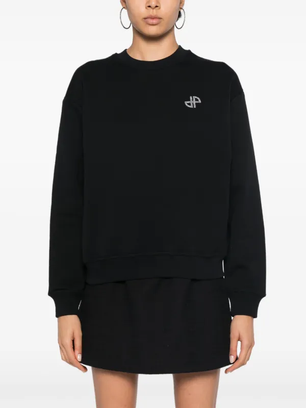 Patou logo- Embellished Sweatshirt | Black | FARFETCH GE Patou logo- Embellished Sweatshirt | Black | FARFETCH GE