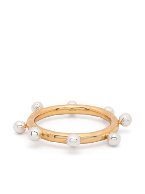 Patou sphere-charm hammered bangle