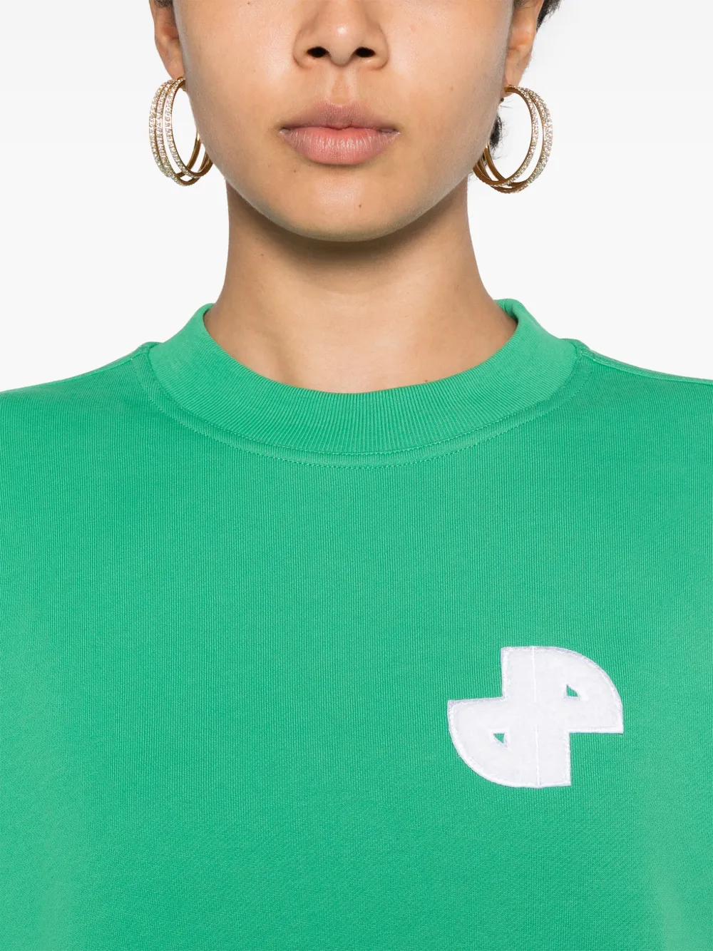 Shop Patou Jp-patch Sweatshirt In Green