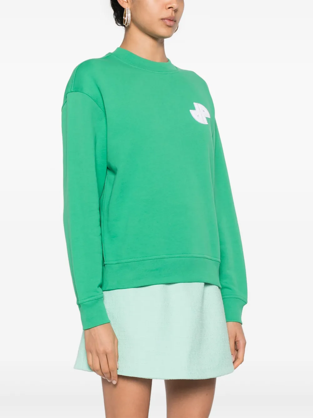 Shop Patou Jp-patch Sweatshirt In Green