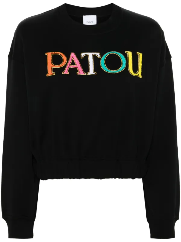 Patou クロップド スウェットシャツ | ブラック | FARFETCH JP