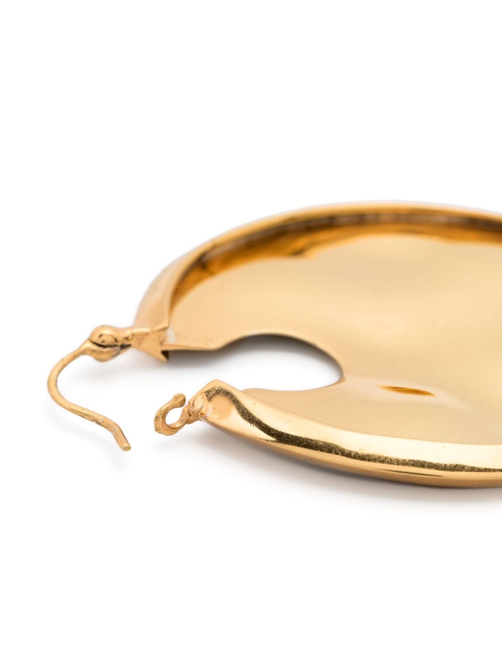 Shop Patou Hammered-effect Hoop Earrings In Gold