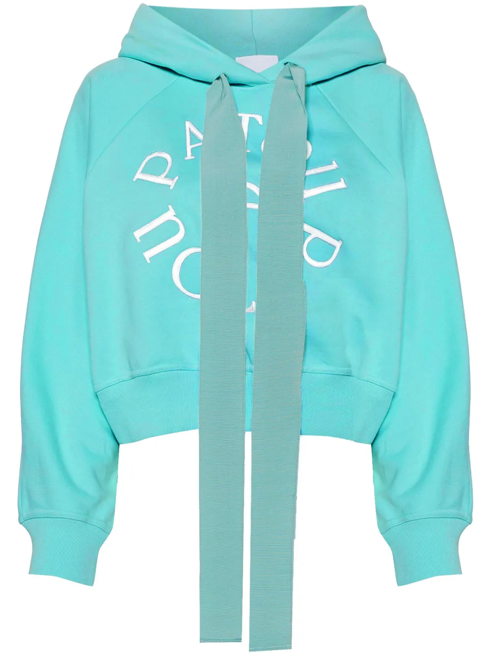 Patou Medallion embroidered-logo hoodie Groen