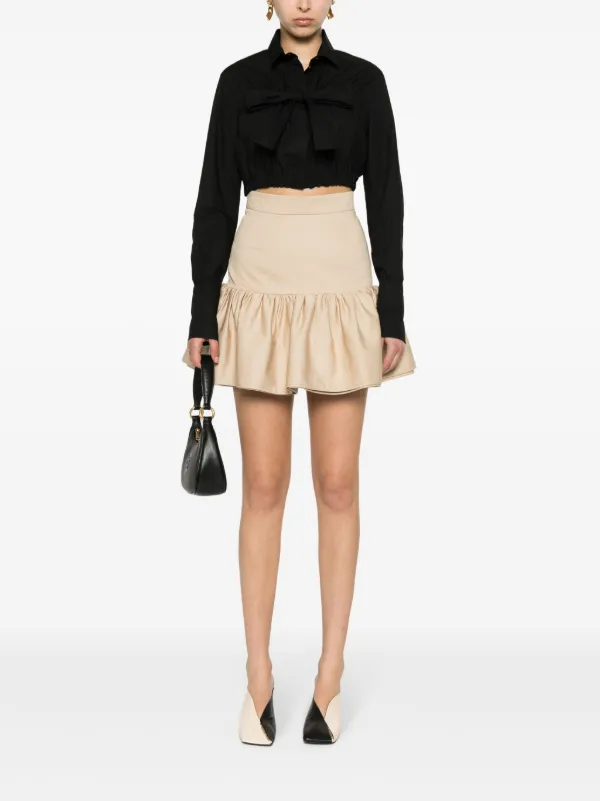スカート PATOU WHITE COTTON FLOUNCED MINI SKIRT PATOU WHITE COTTON FLOUNCED MINI SKIRT (PATOU/スカート