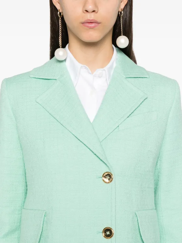 PATOU ツイードジャケット Patou クロップド ツイードジャケット | ニュートラル | FARFETCH JP