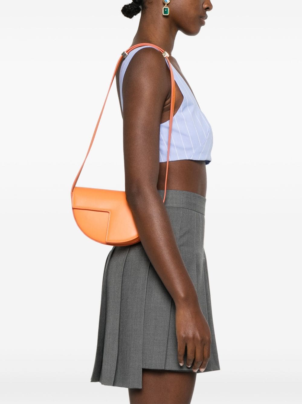 Shop Patou Le Petit  Shoulder Bag In Orange