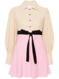 Patou two-tone mini dress - Neutrals