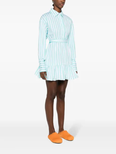 Patou striped ruffled mini dress DR13601685058 - 2