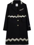 Patou crystal-embellished coat - Black