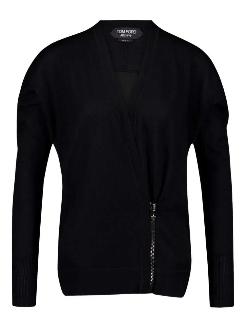TOM FORD wrap-front cardigan Zwart