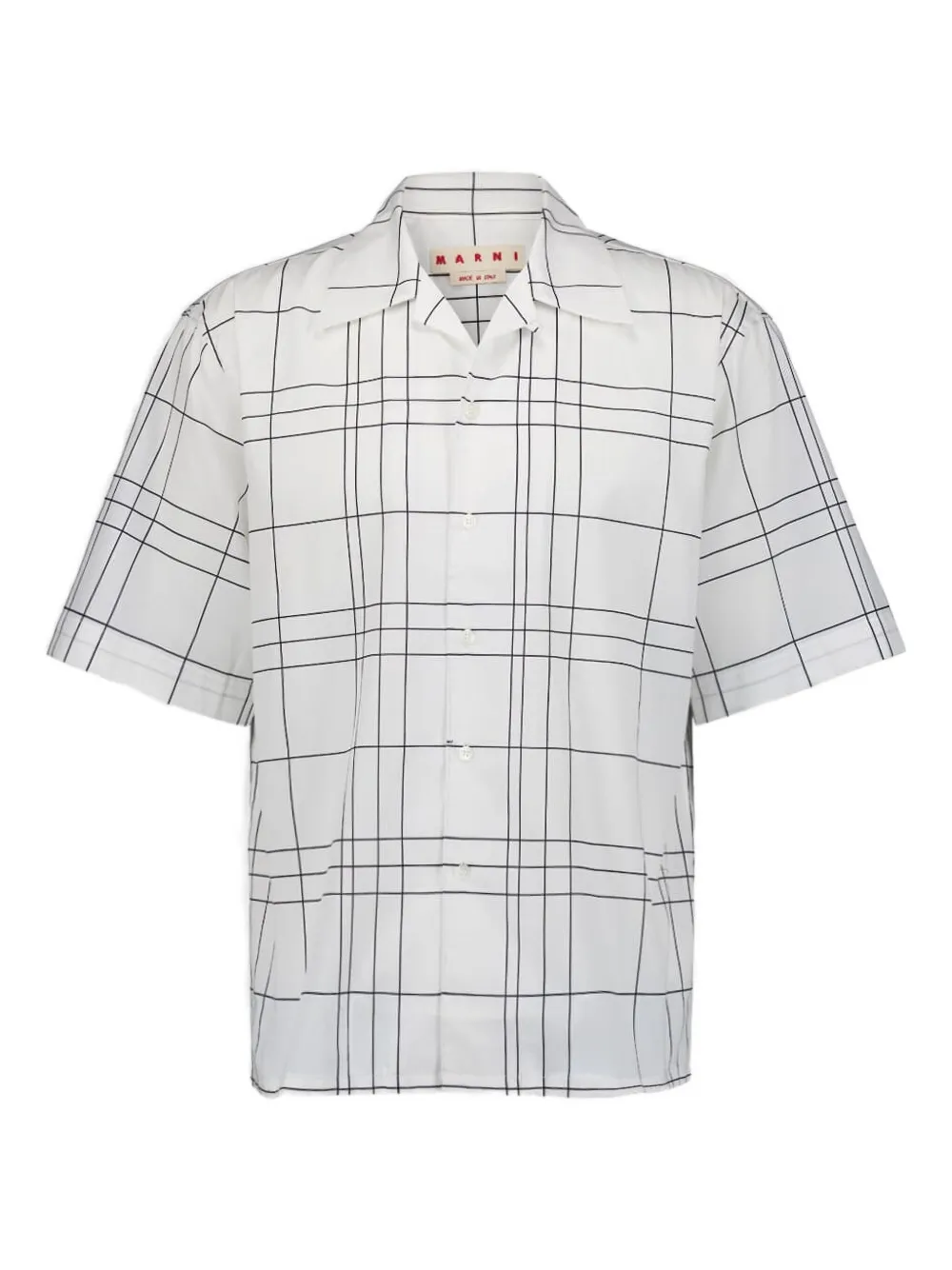 Marni check-pattern short-sleeve shirt Wit