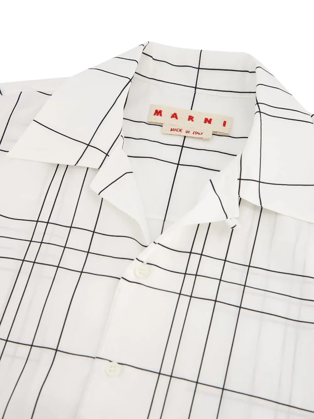 Marni check-pattern short-sleeve shirt Wit