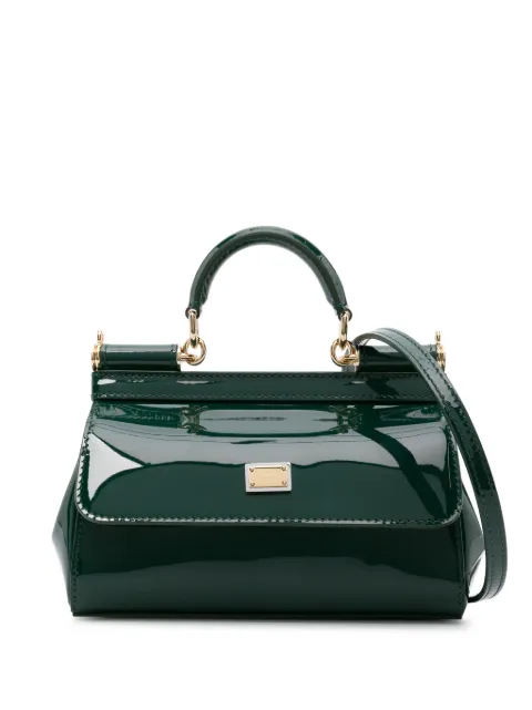 Dolce & Gabbana small Sicily patent-leather tote bag