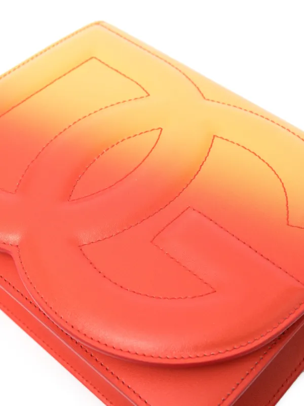 Dolce & Gabbana logo-embossed ombré-print Crossbody Bag | Orange