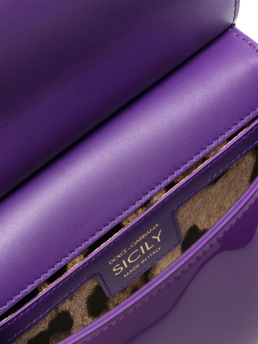 Shop Dolce & Gabbana Small Sicily Patent-leather Tote Bag In Violett