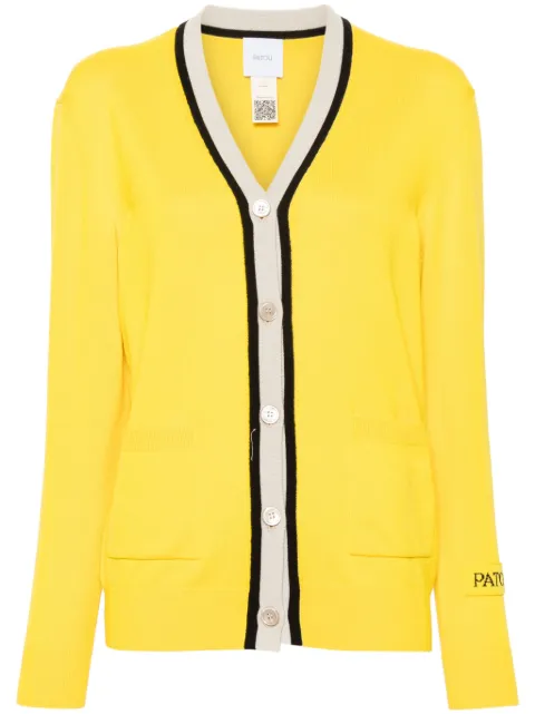 Patou intarsia-knit logo cardigan