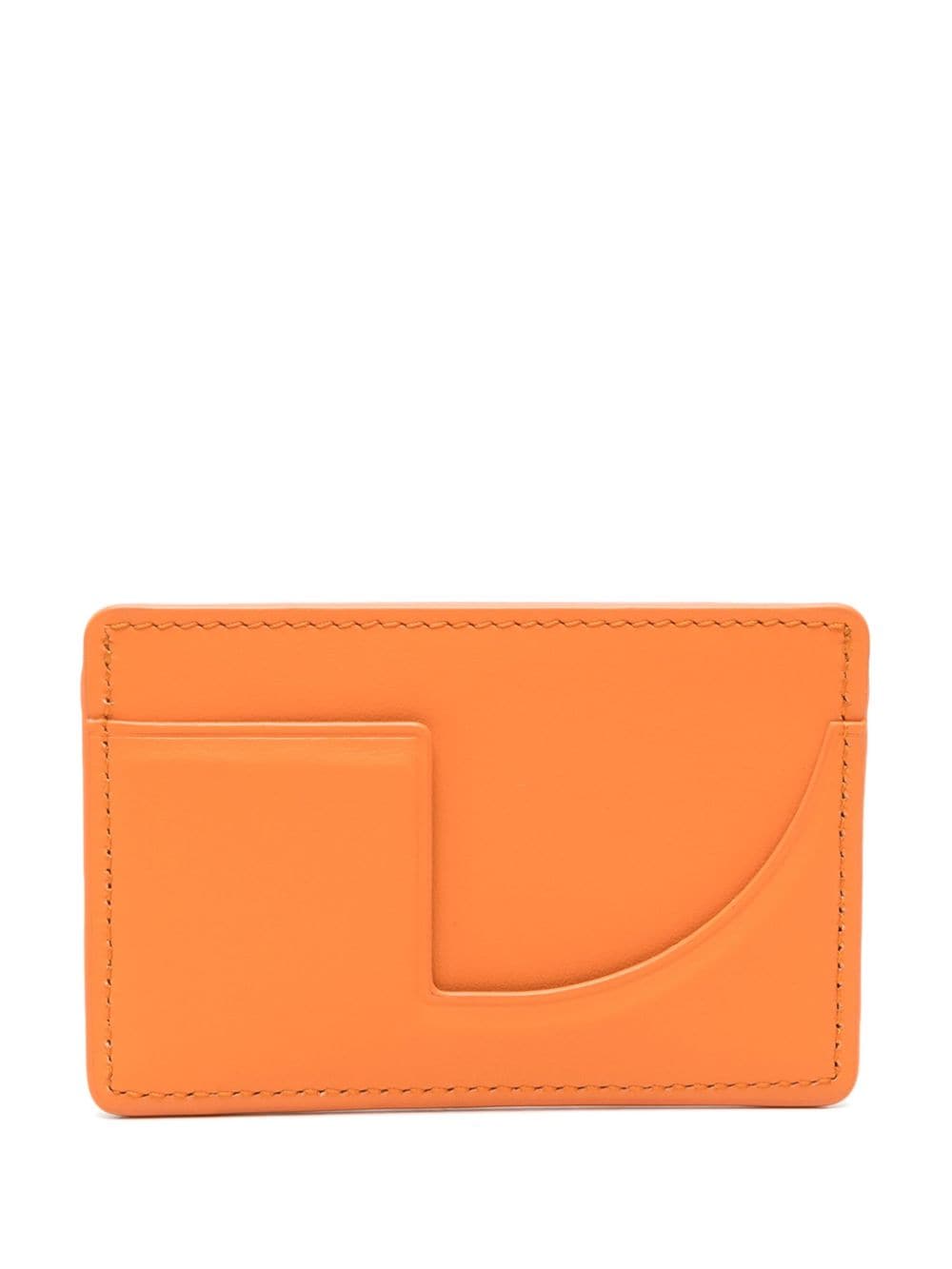 Shop Patou Jp Leather Cardholder In Orange