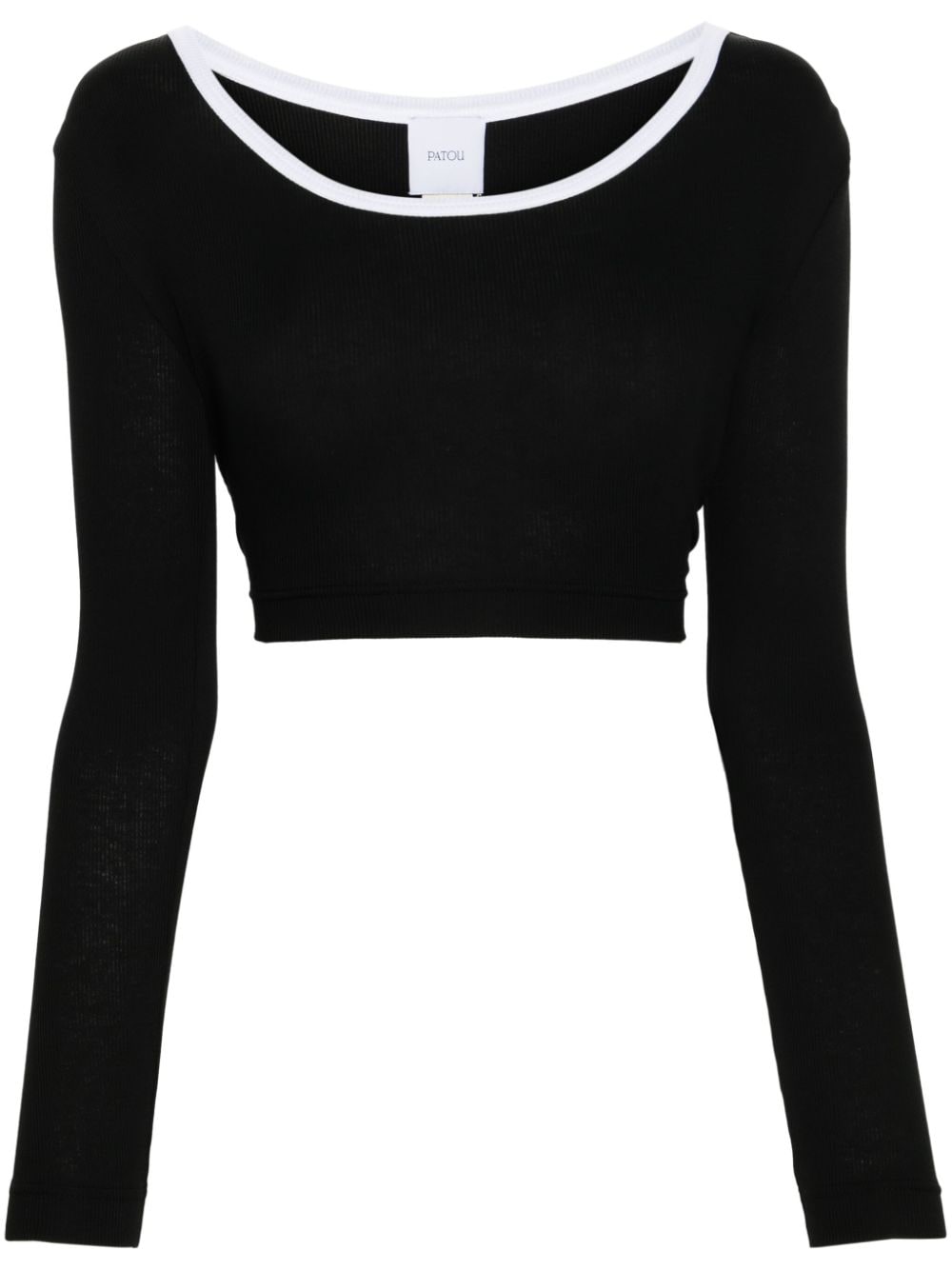 Patou Cropped top met logo-applicatie Zwart