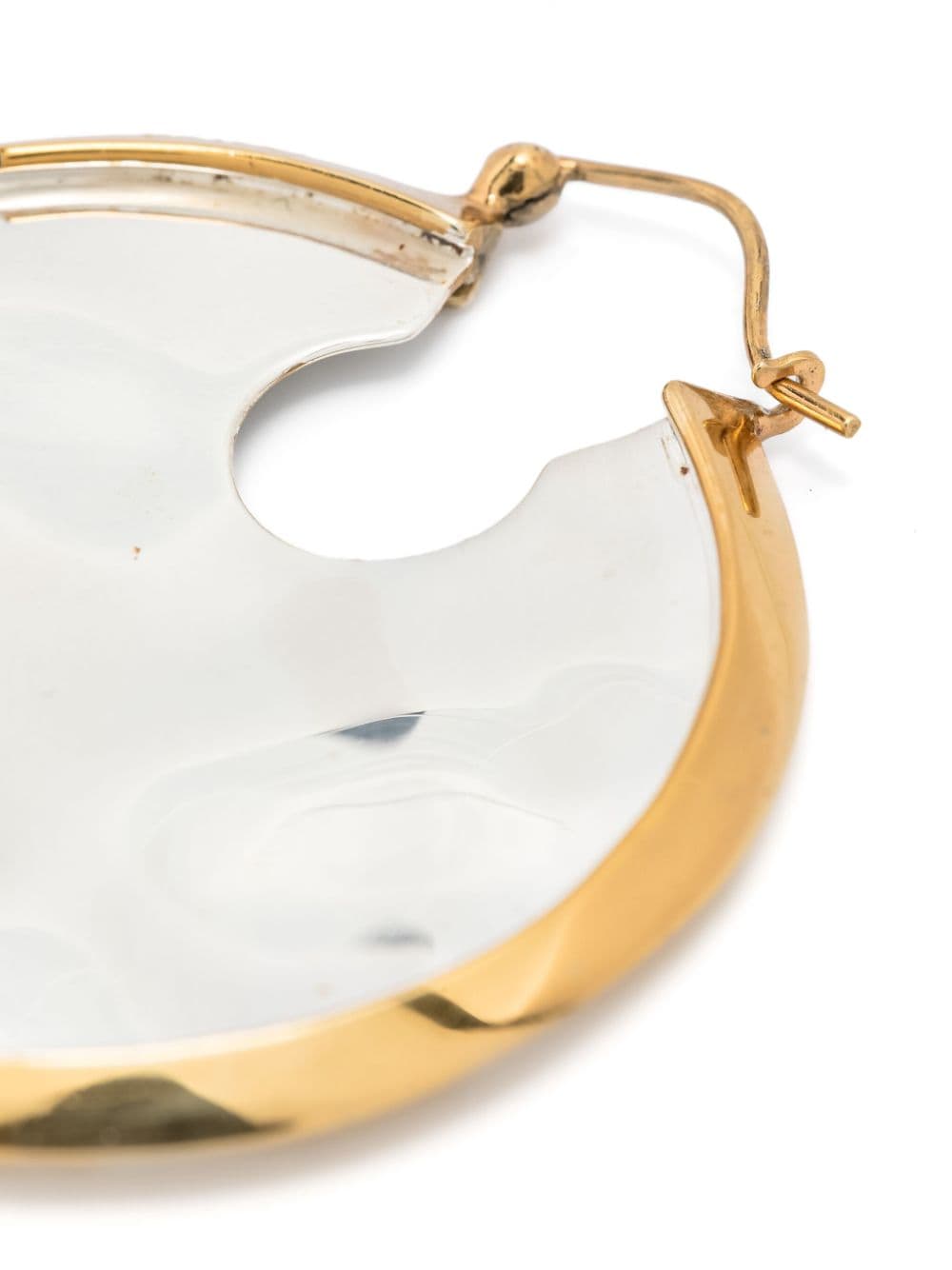 Shop Patou Hammered-effect Hoop Earrings In Gold