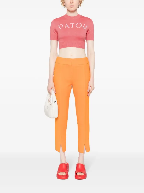 Patou インターシャ ニットトップ | ピンク | FARFETCH JP