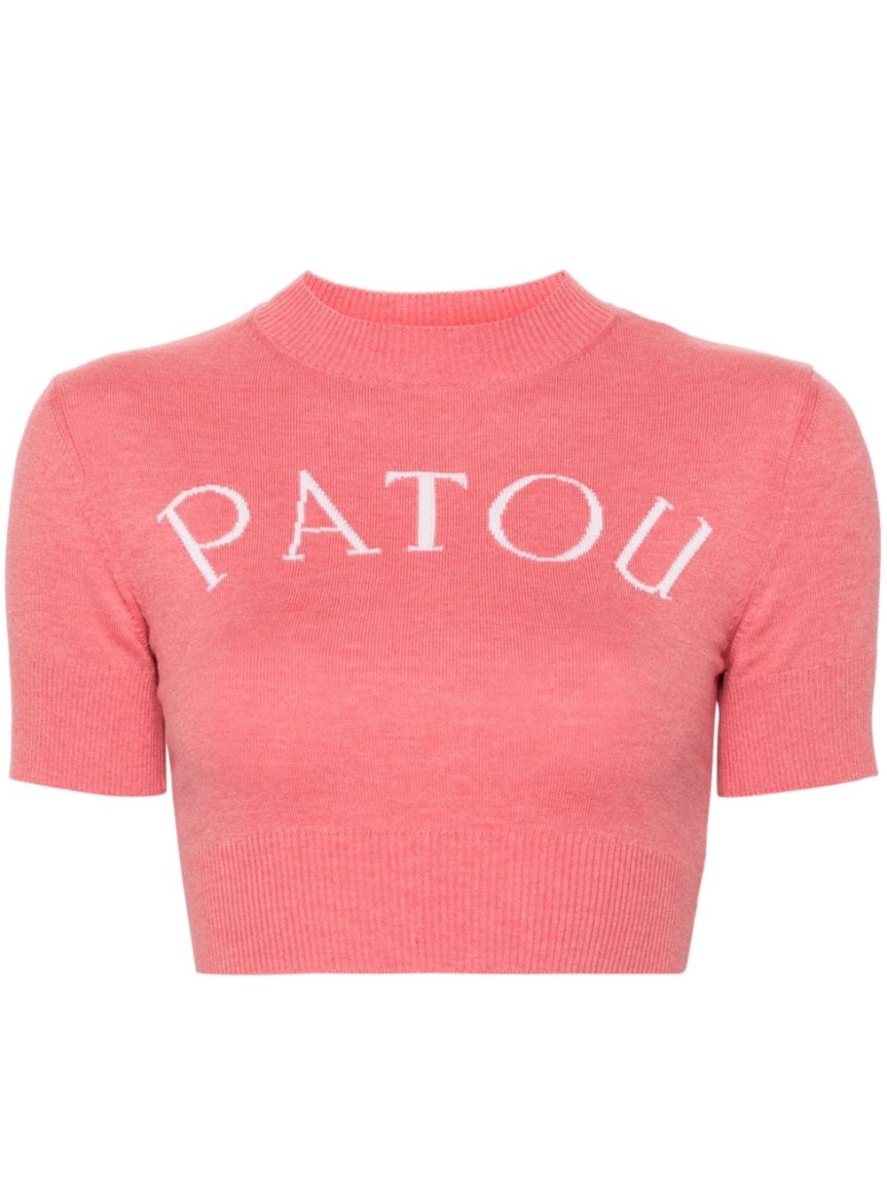 Patou Intarsia-knit Top In Pink