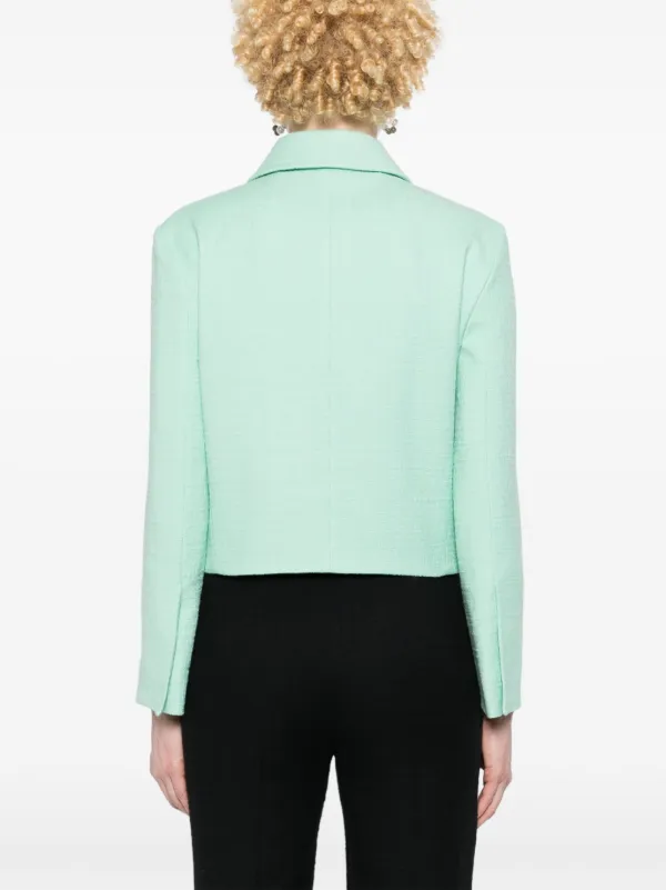 Patou クロップドツイードジャケット Patou クロップド ツイードジャケット | グリーン | FARFETCH JP